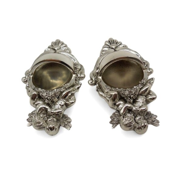 Holy Water WALL FONT silver resin cherub angel Set Victorian Inspired 5.1" - Picture 3 of 11